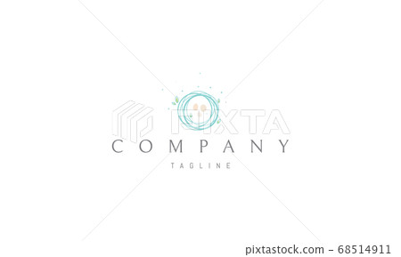 Vector logo on which an abstract image of a nest with eggs top view. Vector logo on which an abstract image of a nest with eggs top view. 68514911