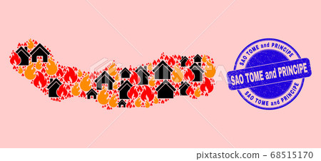 Sao Miguel Island Map Composition of Flame and Properties and Grunge Sao Tome and Principe Stamp Sao Miguel Island Map Composition of Flame and Properties and Grunge Sao Tome and Principe Stamp 68515170