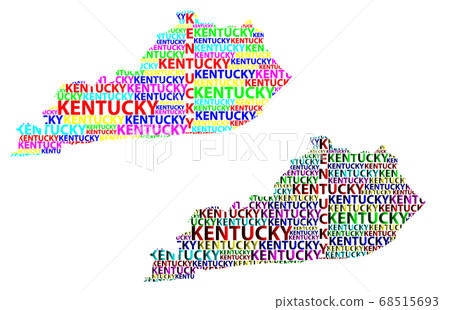 Map of Kentucky - vector illustration 68515693