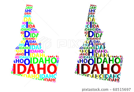 Map of Idaho - vector illustration Map of Idaho - vector illustration 68515697