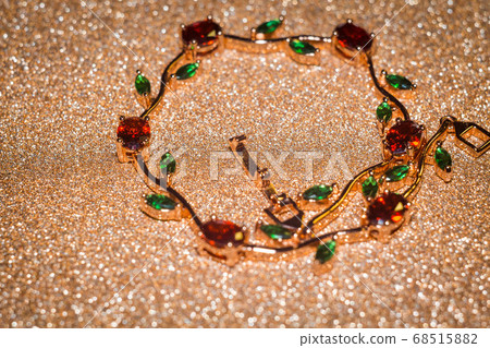 Bracelet with red and green zircons Bracelet with red and green zircons 68515882