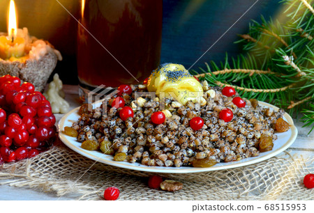 Wheat porridge which on Eve Christmas. 68515953