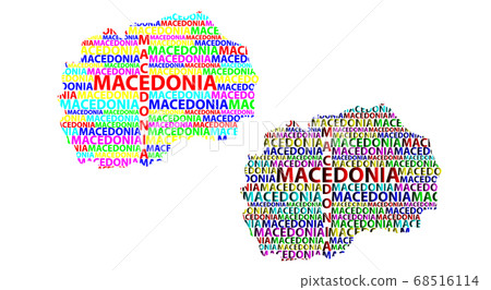 Map of Macedonia - vector illustration Map of Macedonia - vector illustration 68516114