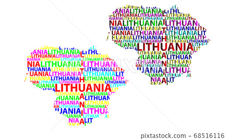 Map of Lithuania - vector illustration 68516116