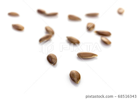 Brown Flax seed background. Pile food Linseed or Brown Flax seed background. Pile food Linseed or 68516343
