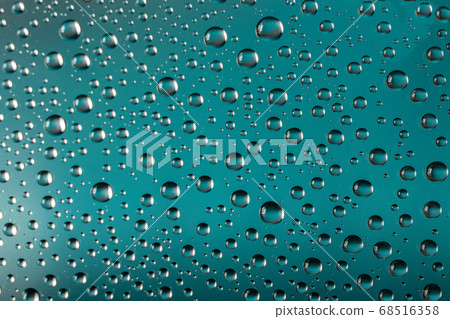 Water drops on window glass. Rain texture or wet 68516358