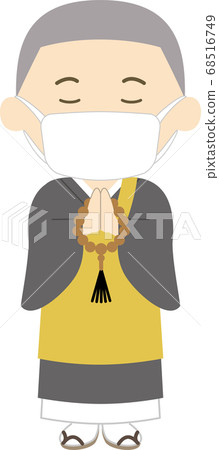 佛教合掌冥想面具 68516749