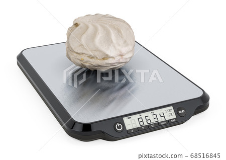 Kitchen Scales with Zephyr. 3D rendering Kitchen Scales with Zephyr. 3D rendering 68516845