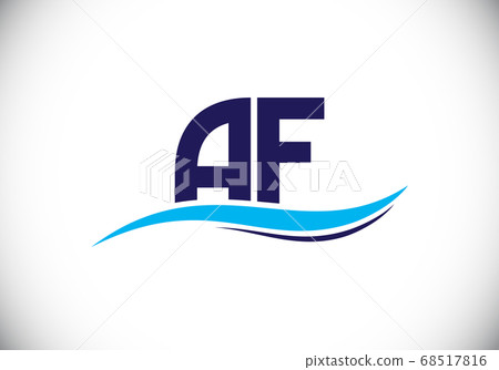 A F letter sign symbol. Initial Letter A F Logo Design Vector Template. Monogram logo 68517816