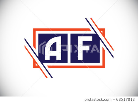 A F letter sign symbol. Initial Letter A F Logo Design Vector Template. Monogram logo 68517818