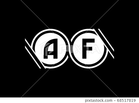 A F letter sign symbol. Initial Letter A F Logo Design Vector Template. Monogram logo 68517819