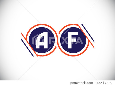 A F letter sign symbol. Initial Letter A F Logo Design Vector Template. Monogram logo A F letter sign symbol. Initial Letter A F Logo Design Vector Template. Monogram logo 68517820