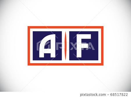 A F letter sign symbol. Initial Letter A F Logo Design Vector Template. Monogram logo A F letter sign symbol. Initial Letter A F Logo Design Vector Template. Monogram logo 68517822