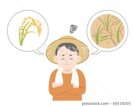 遭受干旱的農民的插圖 68519205