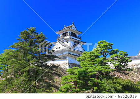 [Kochi Prefecture] The castle tower of Kochi Castle in clear weather 68520019