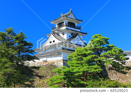 [高知縣]天氣晴朗時高知城的城堡塔 68520025