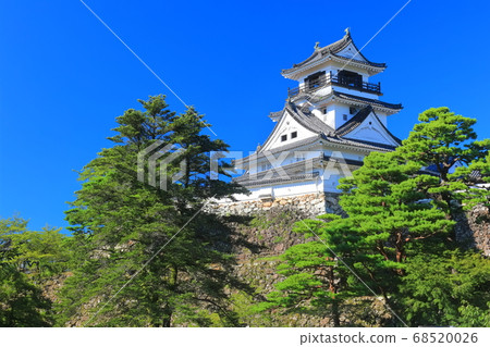 [高知縣]天氣晴朗時高知城的城堡塔 68520026