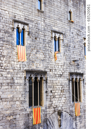 The Senyera (Flag of Catalonia) displayed The Senyera (Flag of Catalonia) displayed 68520061