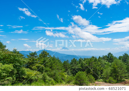 從牧木公園(山梨縣八岳牧場)看到的富士山 從牧木公園(山梨縣八岳牧場)看到的富士山 68521071