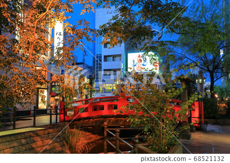 [Kochi Prefecture] Night view of Harimaya Bridge 68521132