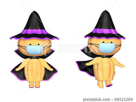Halloween pumpkin character to mask Halloween pumpkin character to mask 68521264