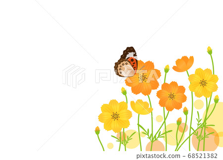 Butterfly and flowers 68521382