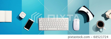 Computer keyboard with digital devices 68521724