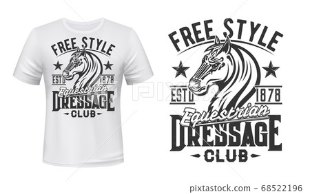 T-shirt print with horse stallion equestrian sport T-shirt print with horse stallion equestrian sport 68522196