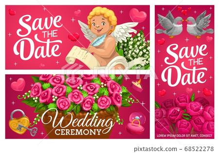 Save the date wedding banners, marriage cards Save the date wedding banners, marriage cards 68522278