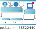 SNS-like screen: Simple speech bubble base, SNS speech bubble, person icon 68522440