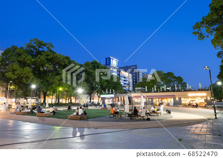 愛知縣中區,榮,城市景觀久屋大通公園光子島前廣H夜景 愛知縣中區,榮,城市景觀久屋大通公園光子島前廣H夜景 68522470