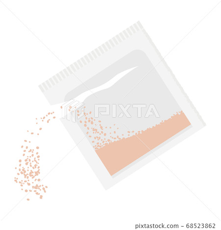 Illustration of opening orange powder 68523862