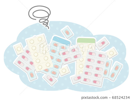 Negative image of medicine Negative image of medicine 68524234