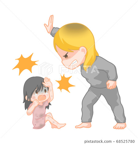 Child illustration of abuse - Stock Illustration [68525780] - PIXTA