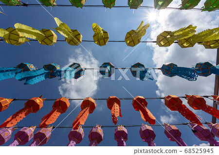 Paper lantern hanging festival Paper lantern hanging festival 68525945
