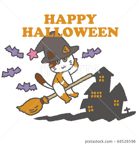Cute cat character to enjoy Halloween 68526596