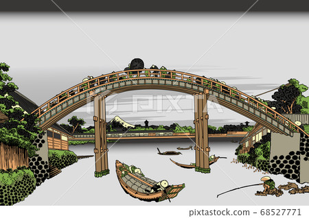 葛飾北齋圖像深川曼年橋2 68527771