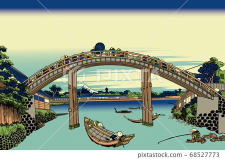 北川葛飾滿洲橋在深川的形象 68527773