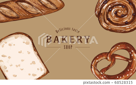 手繪素描背景的時尚麵包 手繪素描背景的時尚麵包 68528315
