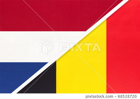 Netherlands or Holland and Belgium, symbol of flags Netherlands or Holland and Belgium, symbol of flags 68528720