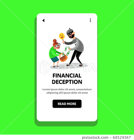 Financial Deception Cajolery Money People Vector Illustration Financial Deception Cajolery Money People Vector Illustration 68529367