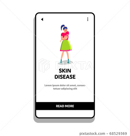 Dermatology Skin Disease Young Woman Hand Vector Dermatology Skin Disease Young Woman Hand Vector 68529369