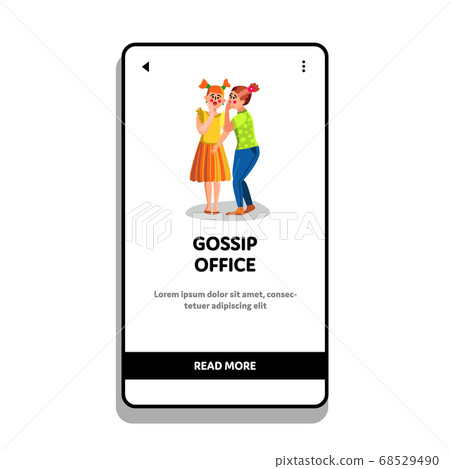 Gossip Office Woman Whispering Secret Ear Vector Gossip Office Woman Whispering Secret Ear Vector 68529490