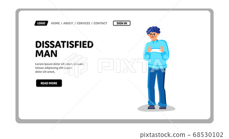 Dissatisfied Man Grimacing Face Emotion Vector Illustration Dissatisfied Man Grimacing Face Emotion Vector Illustration 68530102