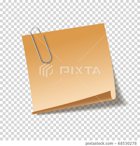 Realistic sticky note sheet. Blank paper. Vector illustration. Realistic sticky note sheet. Blank paper. Vector illustration. 68530278