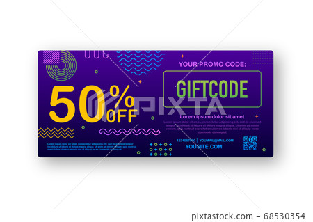 Promo code voucher vector newsletter template Stock Vector Image & Art -  Alamy