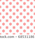 Christmas seamless pattern with snowflakes on white background 68531186