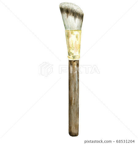 Watercolor makeup brush for blush. 68531204