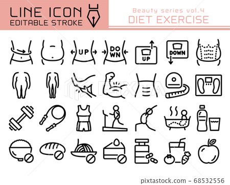 Line icon beauty series vol.4 diet 68532556