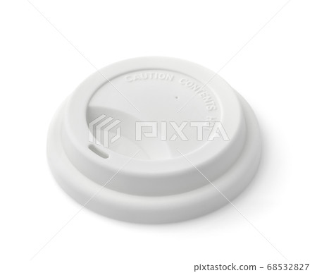 White reusable silicone mug lid 68532827